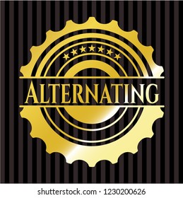 Alternating golden emblem