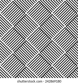 Alternating lined squares. Seamless pattern in vector format.