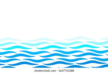 Alternating lines water blue ocean wave abstract background vector illustration