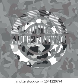 Alternating on grey camo texture