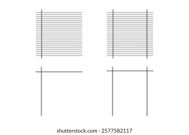 Alternating Red and Teal Lines on White Background.