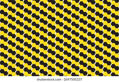Hexágonos Amarelo e Preto Alternantes