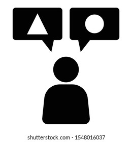 Alternative choice close Concept, positive choice sale closing Techniques vector icon design
