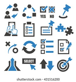 alternative, choice, select icon set