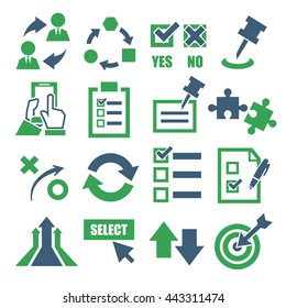 alternative, choice, select icon set