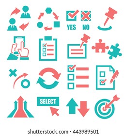 alternative, choice, select icon set