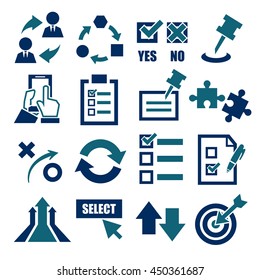 alternative, choice, select icon set