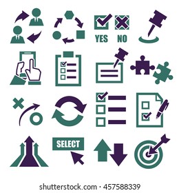 alternative, choice, select icon set
