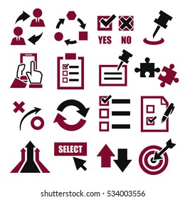 alternative, choice, select icon set