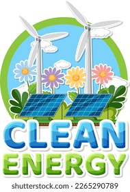 Alternative clean energy vector concept illustration
