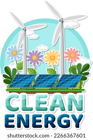 Alternative clean energy vector concept illustration