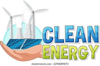 Alternative clean energy vector concept illustration