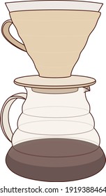 Alternative coffee brewing device hario