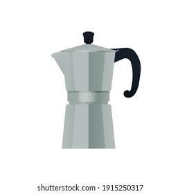 Alternative Coffee Brewing Methods Concept. Coffee Maker. Geyser Coffee Pot.