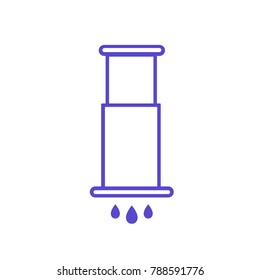 alternative coffee maker icon. device for brewing coffee