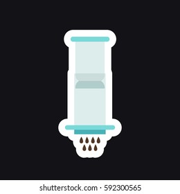 alternative coffee maker icon, sticker. device for brewing coffee. vector illustration