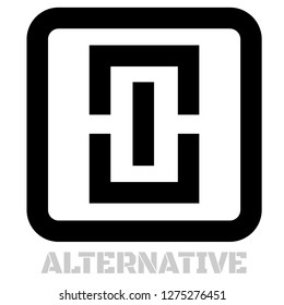 Alternative concept icon on white