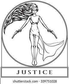 An alternative concept of justice, which denies the degree of fault and symbolizes the inevitability of punishment.