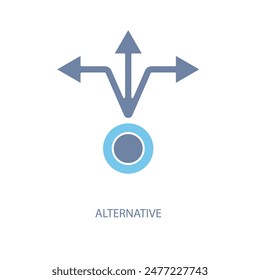 alternative concept line icon. Simple element illustration. alternative concept outline symbol design.