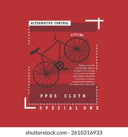 ALTERNATIVE CONTROL CYCLING SPECIAL ONE - MODERN AND STYLISH TYPOGRAPHY DESIGN, VECTOR PRINT T-SHIRT, GRAPHIC VECTOR DESIGN, URBAN STYLE, STREET WEAR FASHION ILLUSTRATION, 