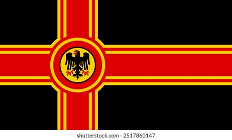 Alternative Deutschlandflagge im skandinavischen Stil