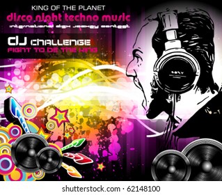 Alternative Discoteque Music Flyer with Attractive Rainbow Colours