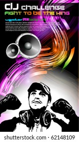 Alternative Discoteque Music Flyer with Attractive Rainbow Colours