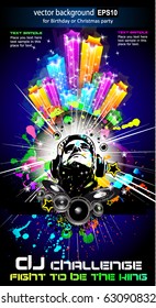 Alternative Discoteque Music Flyer with Attractive Rainbow Colours