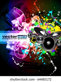 Alternative Discoteque Music Flyer with Attractive Rainbow Colours