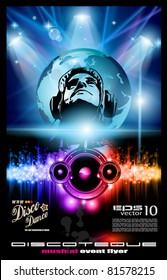 Alternative Discoteque Music Flyer with Attractive Rainbow Colours