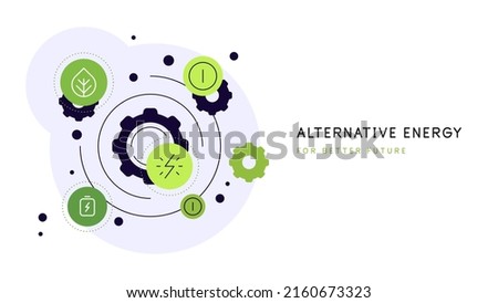 Alternative energy. Abstract flat illustration. Vector file.