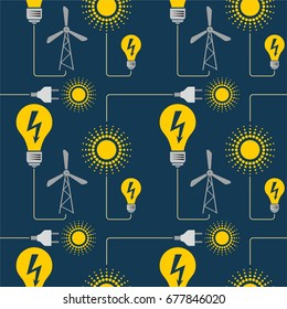 Alternative Energy Background . Vector Illustration