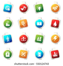 Alternative energy color icon for web sites and user interfaces