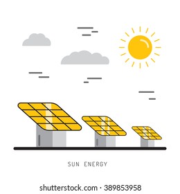 Alternative energy. Alternative energy concept. Solar energy. Solar panels. The installation of solar panels.