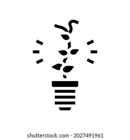 vector de icono de glifo de energía alternativa. signo de energía alternativa. símbolo de contorno aislado ilustración negra