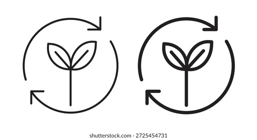 Conjunto de iconos de energía alternativa. Colección de íconos simple