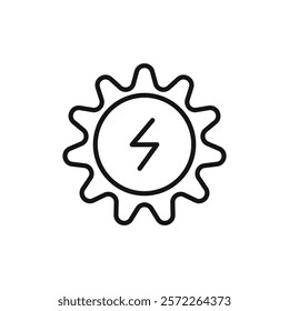 Alternative energy icon Isolated flat vector in outline