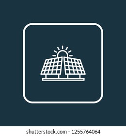 Alternative energy icon line symbol. Premium quality isolated solar panel element in trendy style.