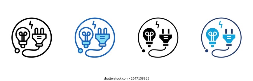 Ícone Energia alternativa Ilustração de vetor de vários estilos