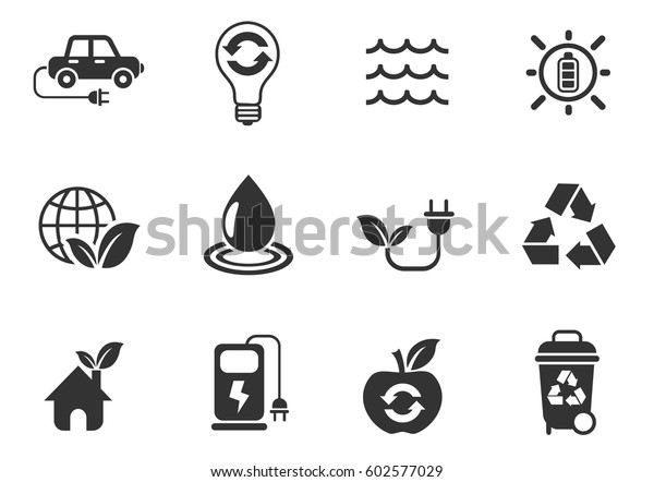 alternative energy icon\
set