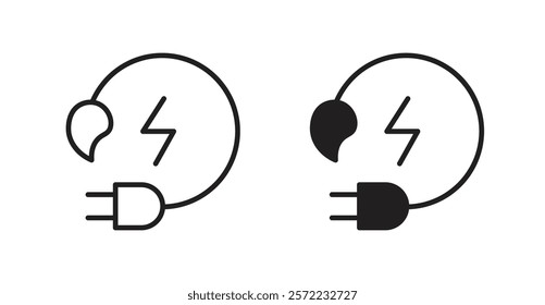 Alternative energy icon set vector graphics designs