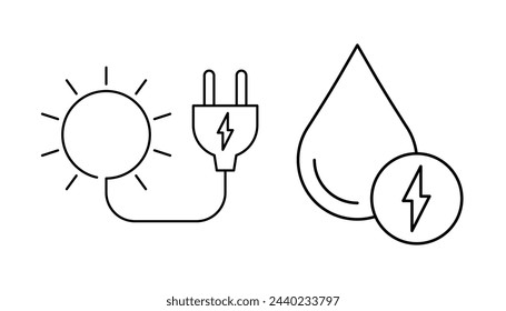 Alternative energy icon, template for graphic and web design. vector illustration