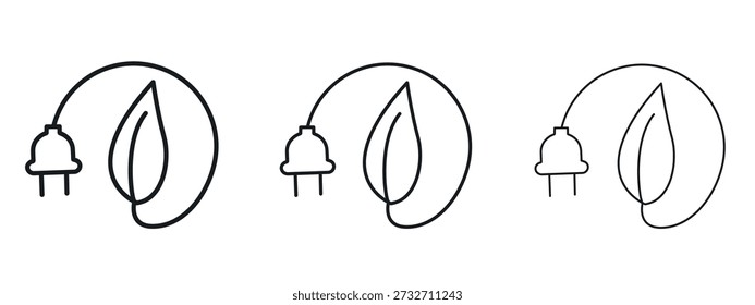 Ícone de energia alternativa vetor Modelo de design de logotipo. Gráficos de Traçado editáveis.