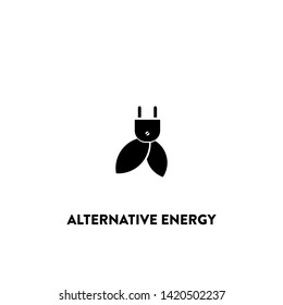 alternative energy icon vector. alternative energy sign on white background. 