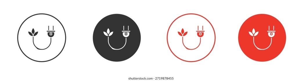 Ikone für alternative Energie. Webvektordesign