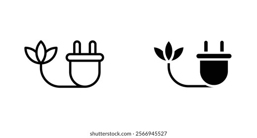 Alternative energy icons. black and white vector set.