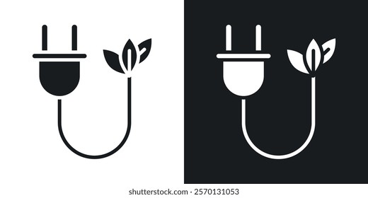 Alternative energy icons in flat syle