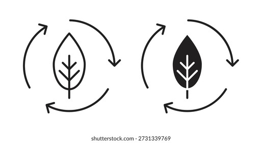 Iconos de energía alternativa. Iconos de contorno Vector colección. ilustraciones planas