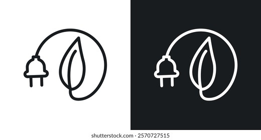 Alternative energy icons set vectors on white background.