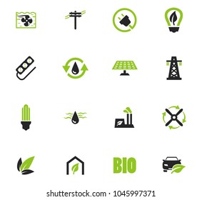 Alternative energy icons set for web sites and user interface